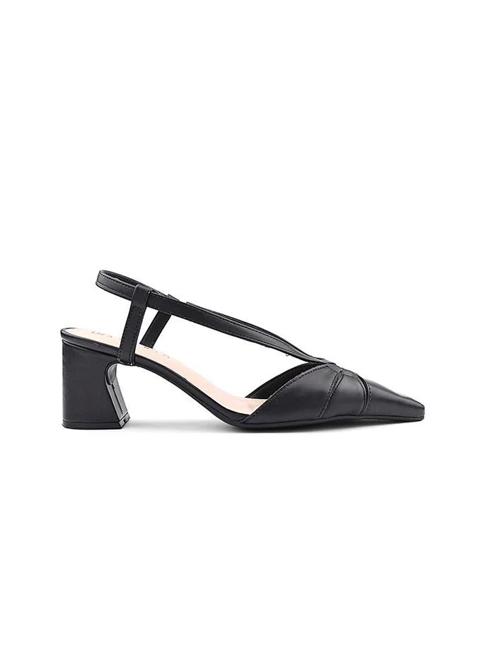 أيقون Women's Essential Black Heeled Pumps